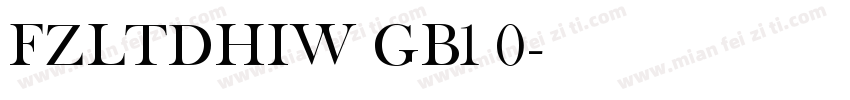 FZLTDHIW GB1 0字体转换